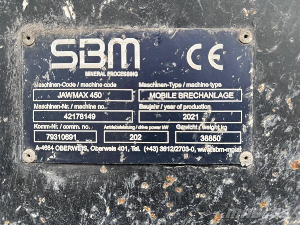 SBM Jawmax 450 Concasseur mobile