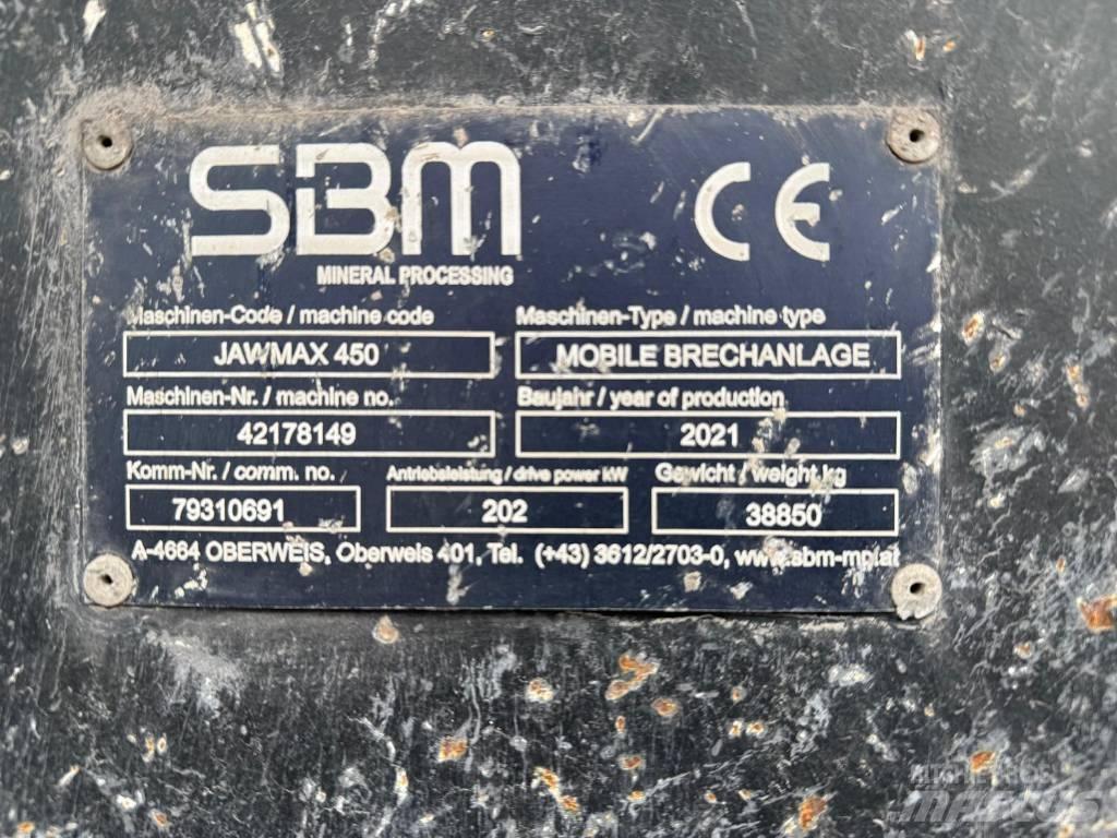 SBM Jawmax 450 Concasseur mobile