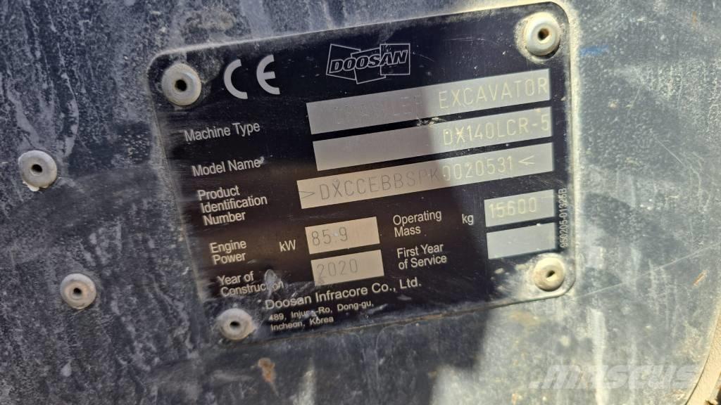 Doosan DX140LCR-5 Pelle sur chenilles