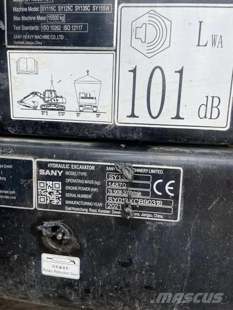 Sany SY 135 C Pelle sur chenilles