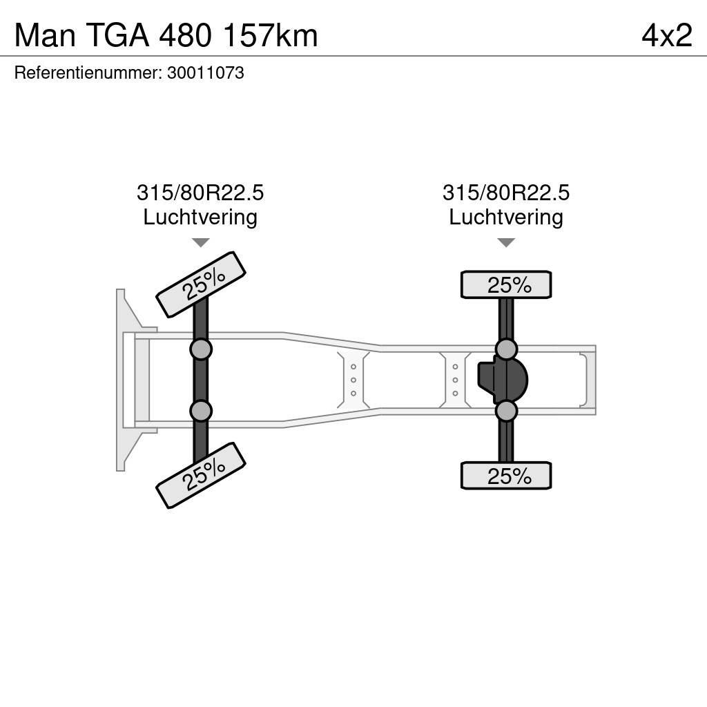 MAN TGA 480 157km Tracteur routier
