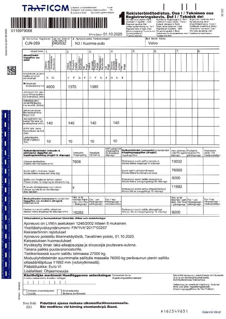 Volvo FH 16 750 Camion grumier