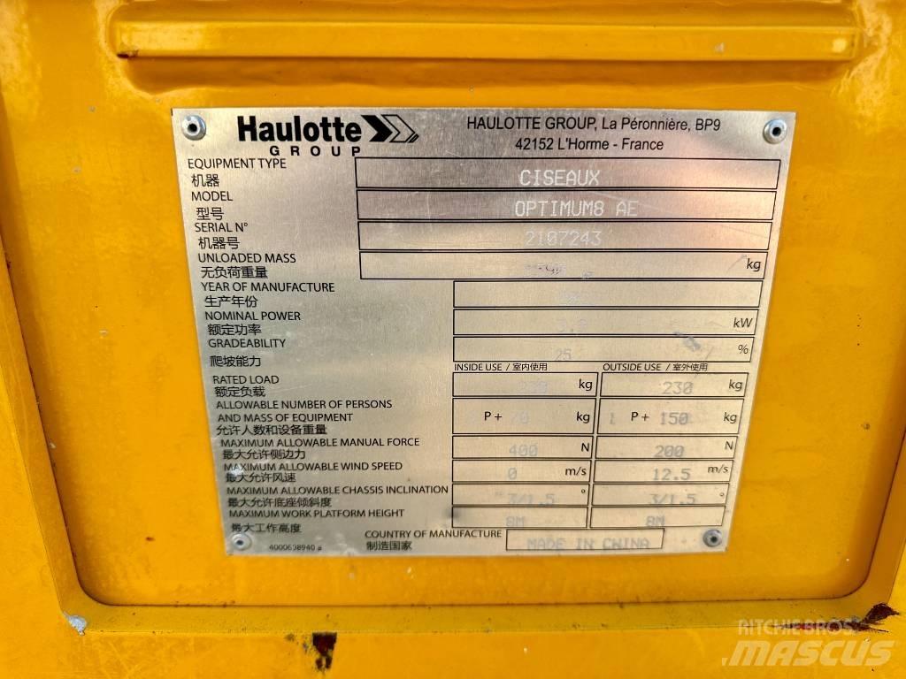 Haulotte OPTIMUM 8 Nacelle ciseaux