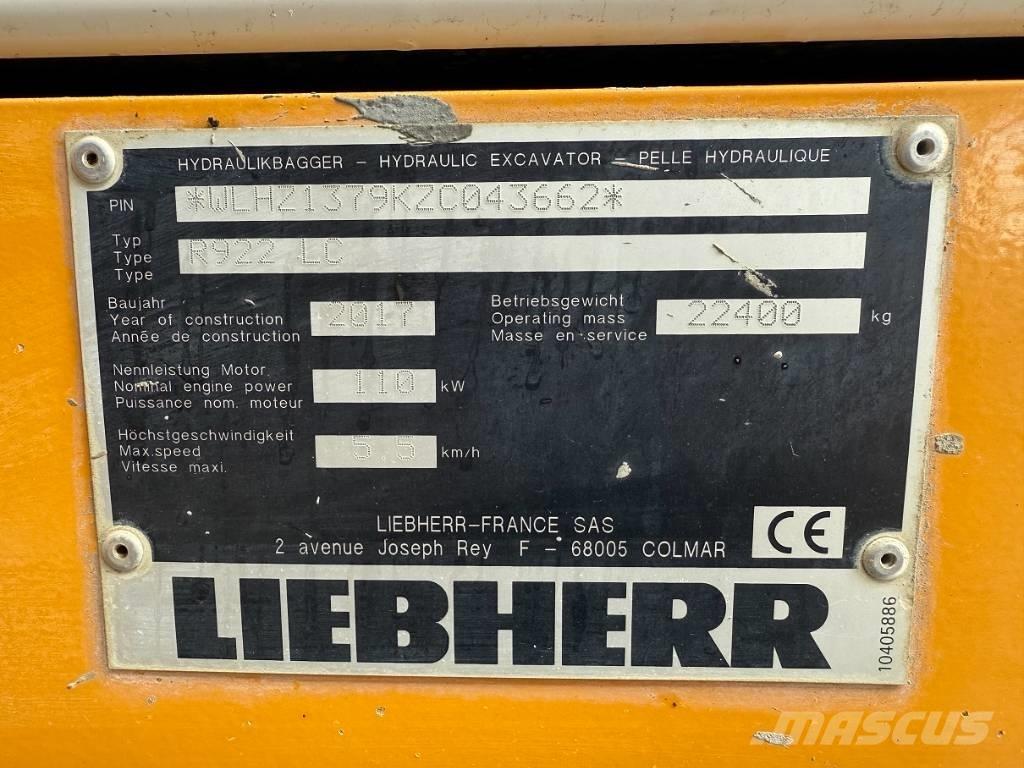 Liebherr R 922 LC Pelle sur chenilles