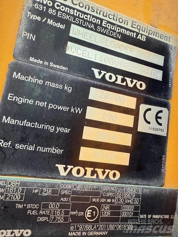 Volvo L110G Chargeuse sur pneus
