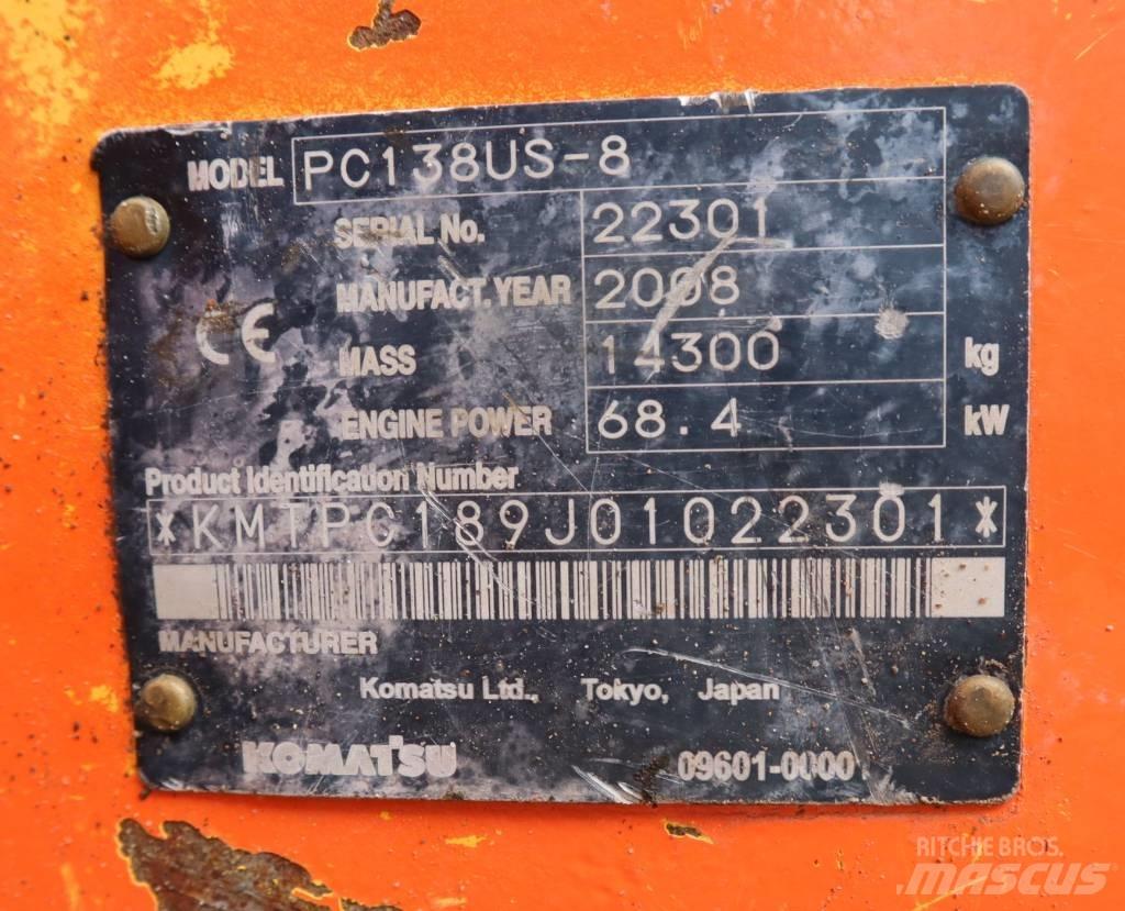 Komatsu PC138US-8 Pelle sur chenilles