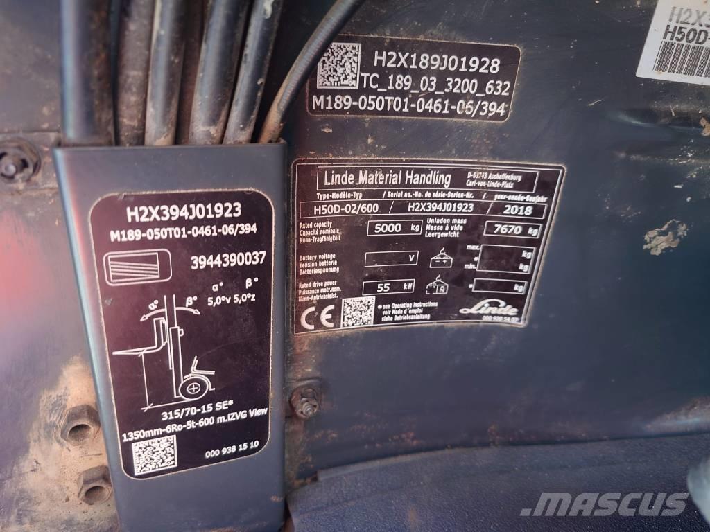 Linde H50D600/394 Chariots diesel