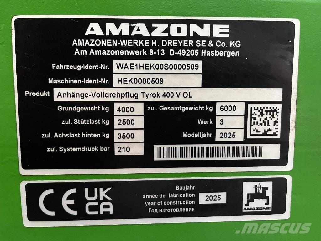 Amazone Tyrok 400 VS Charrue réversible