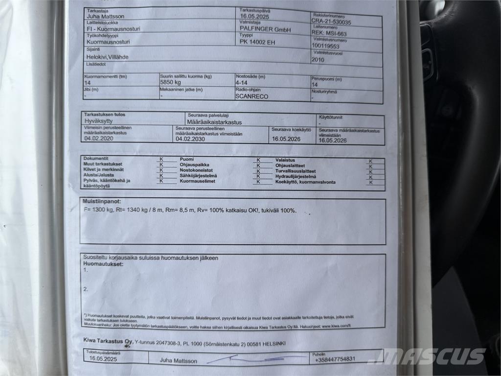 Volvo FH13 6X2 Camion plateau ridelle avec grue