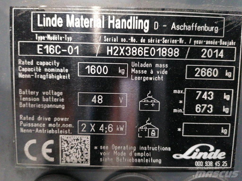 Linde E16C-01 Chariots élévateurs électriques