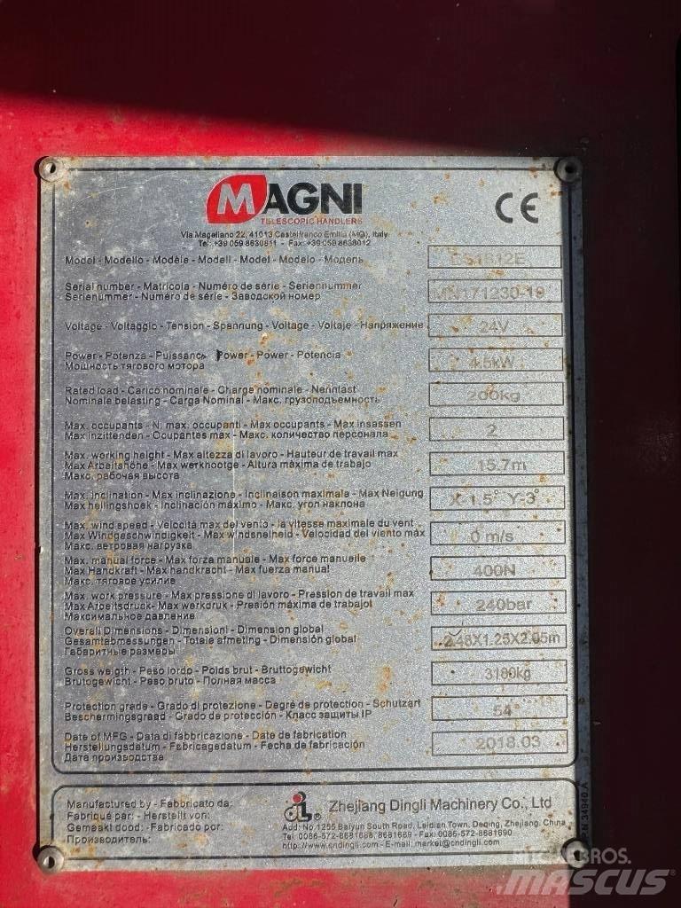 Magni ES 1612 E Nacelle ciseaux
