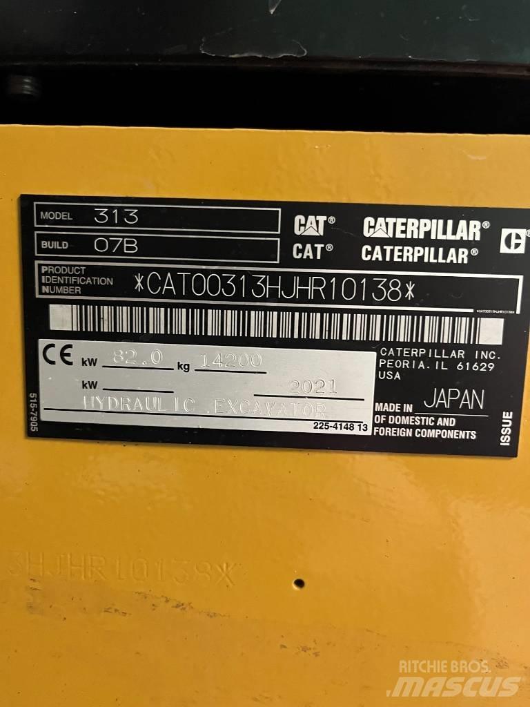 CAT 313 Next Gen Pelle sur chenilles