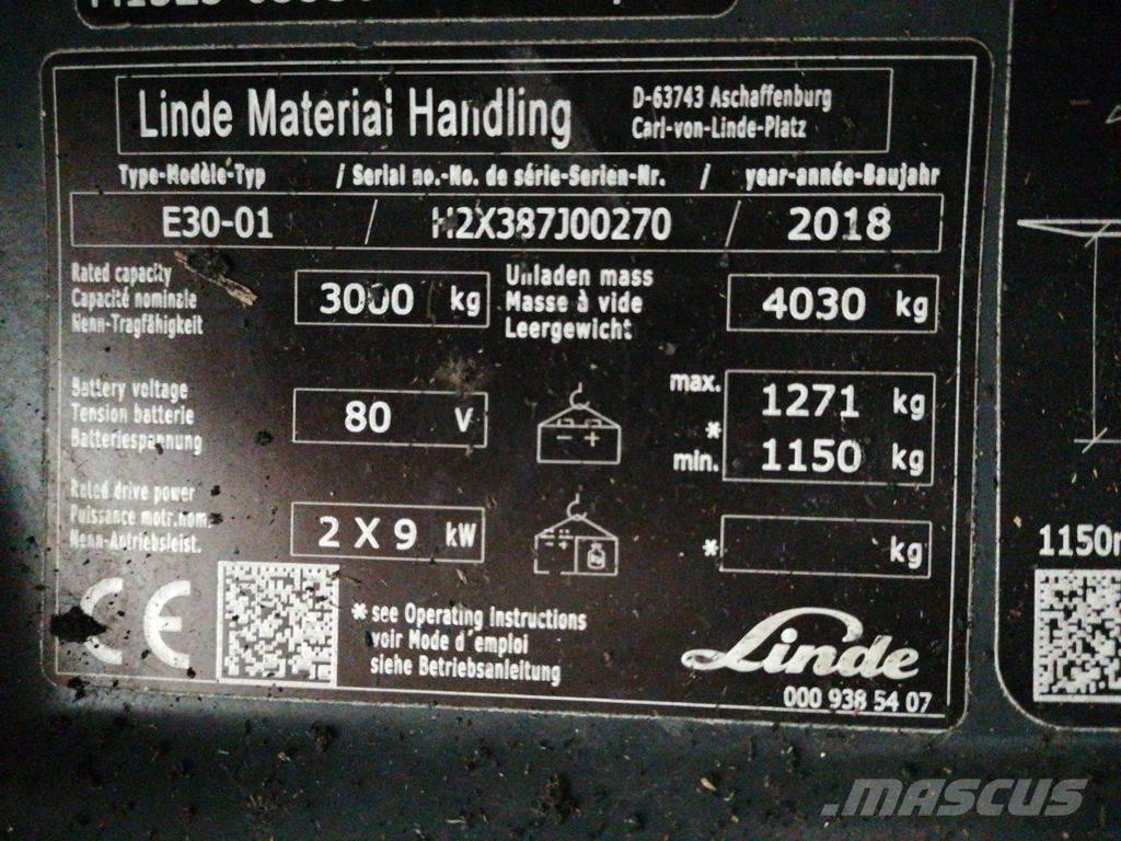 Linde E30-01 Chariots élévateurs électriques