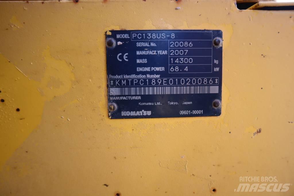 Komatsu PC138US-8 Pelle sur chenilles