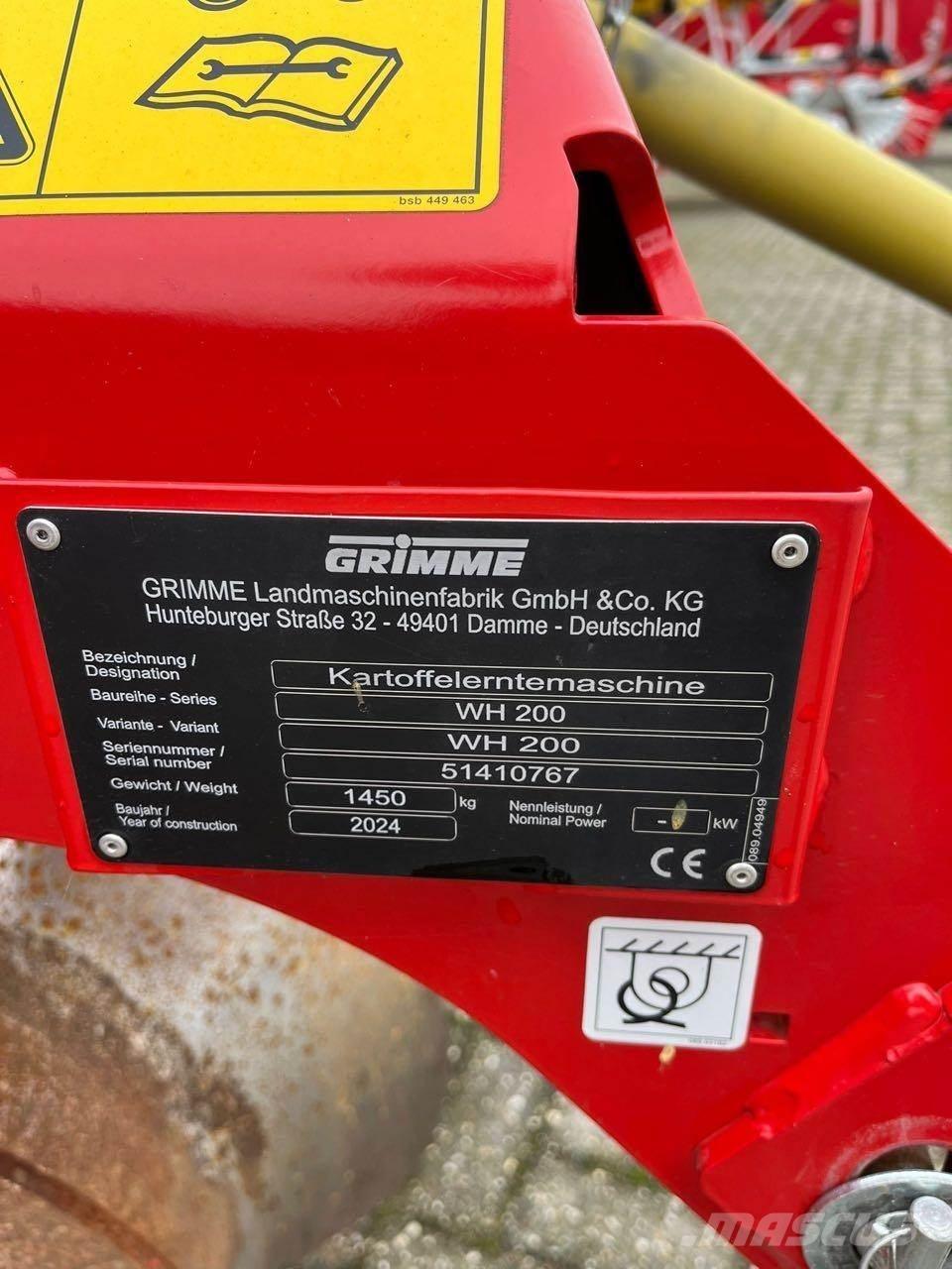 Grimme WH 200 Moissoneuse de Pomme de Terre
