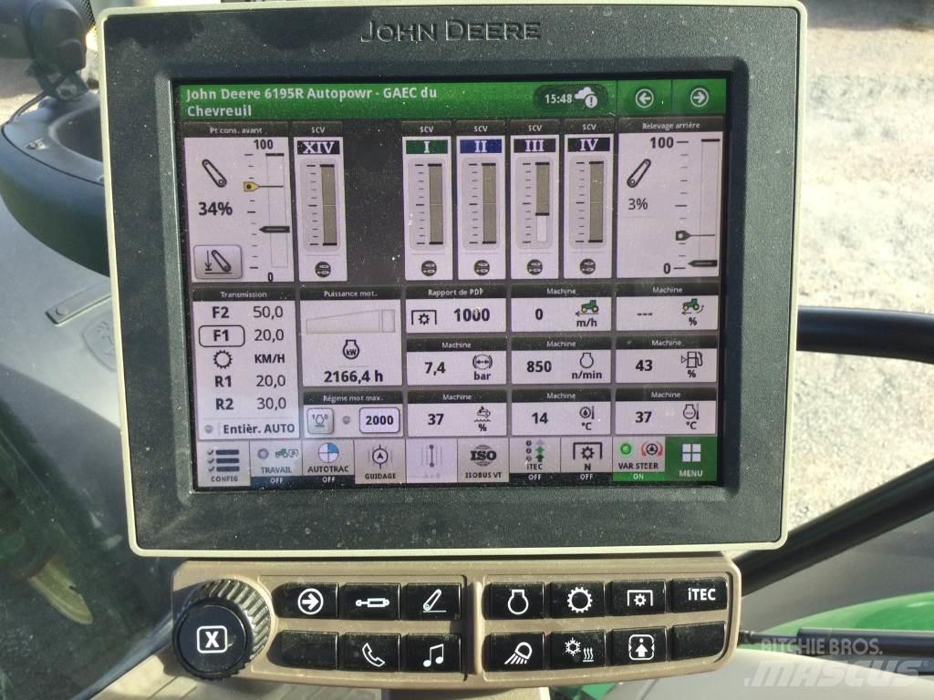 John Deere 6195R Tracteur