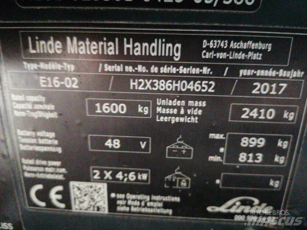 Linde E16-02 Chariots élévateurs électriques