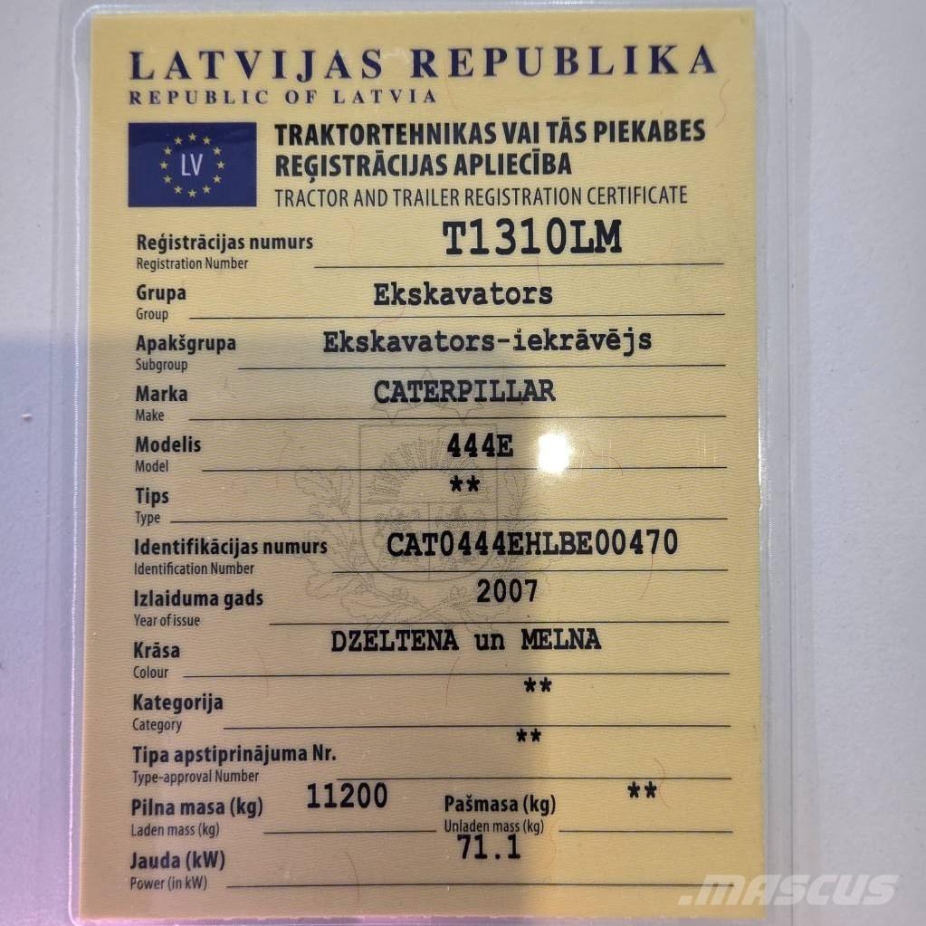CAT 444 E Tractopelle