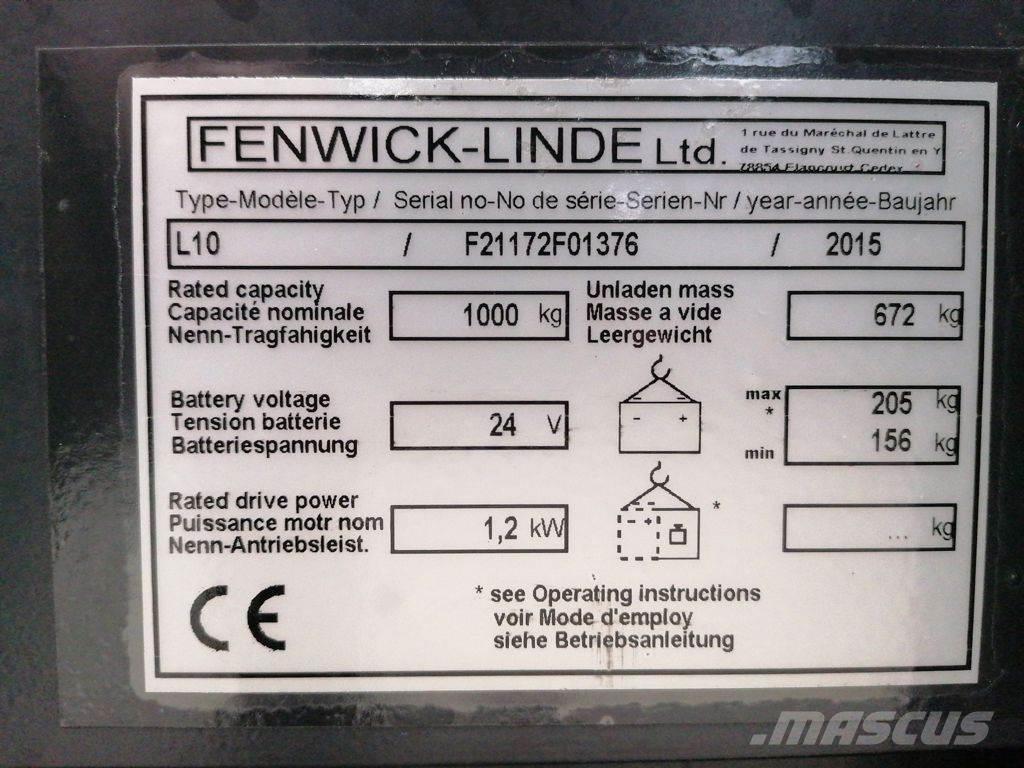 Linde L10 Gerbeur accompagnant