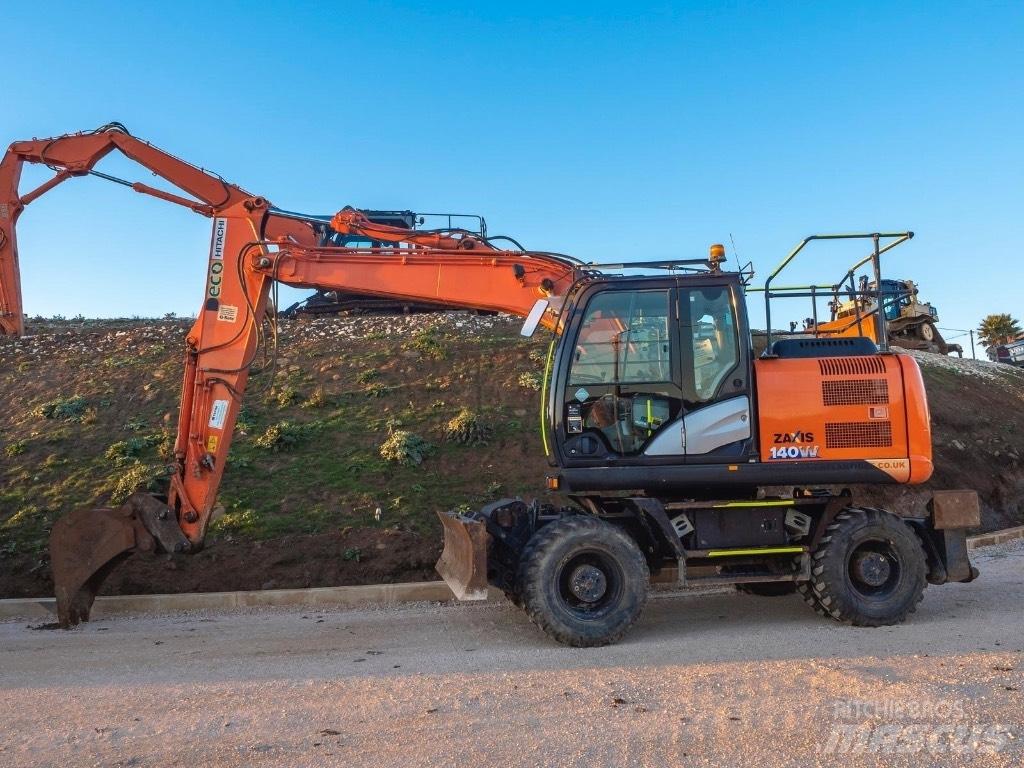 Hitachi 140W Pelle sur pneus