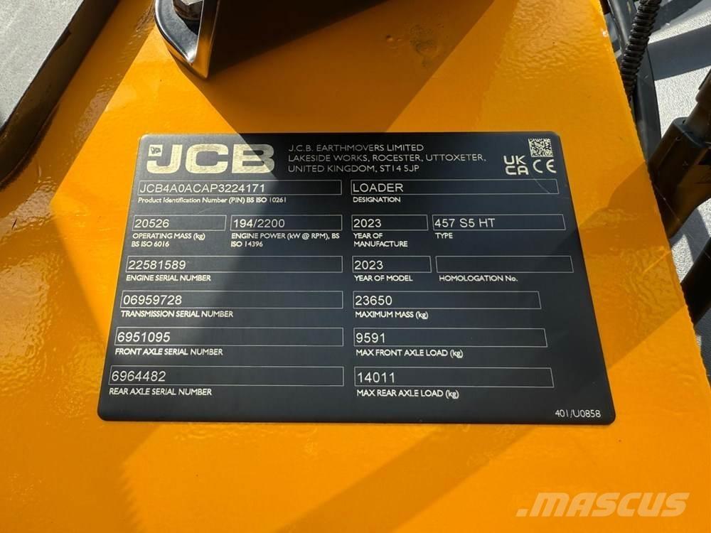 JCB 457 HT Chargeuse sur pneus