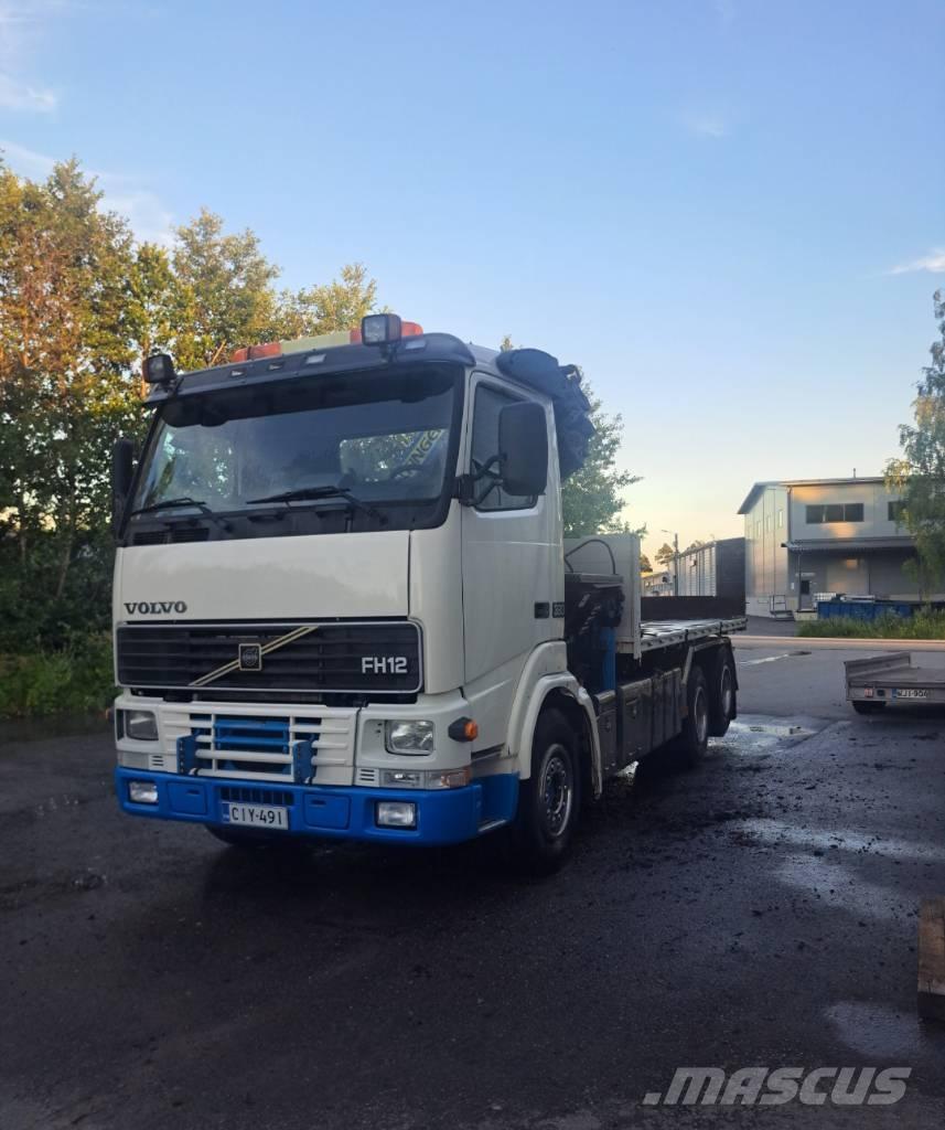 Volvo FH 12 380 Camion plateau ridelle avec grue