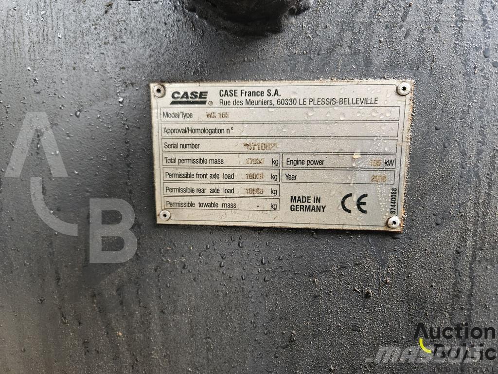 CASE WX 165 Pelle sur pneus