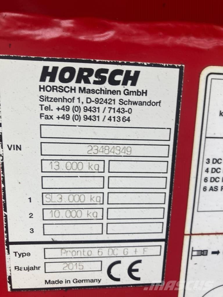 Horsch PRONTO 6DC Semoir combiné
