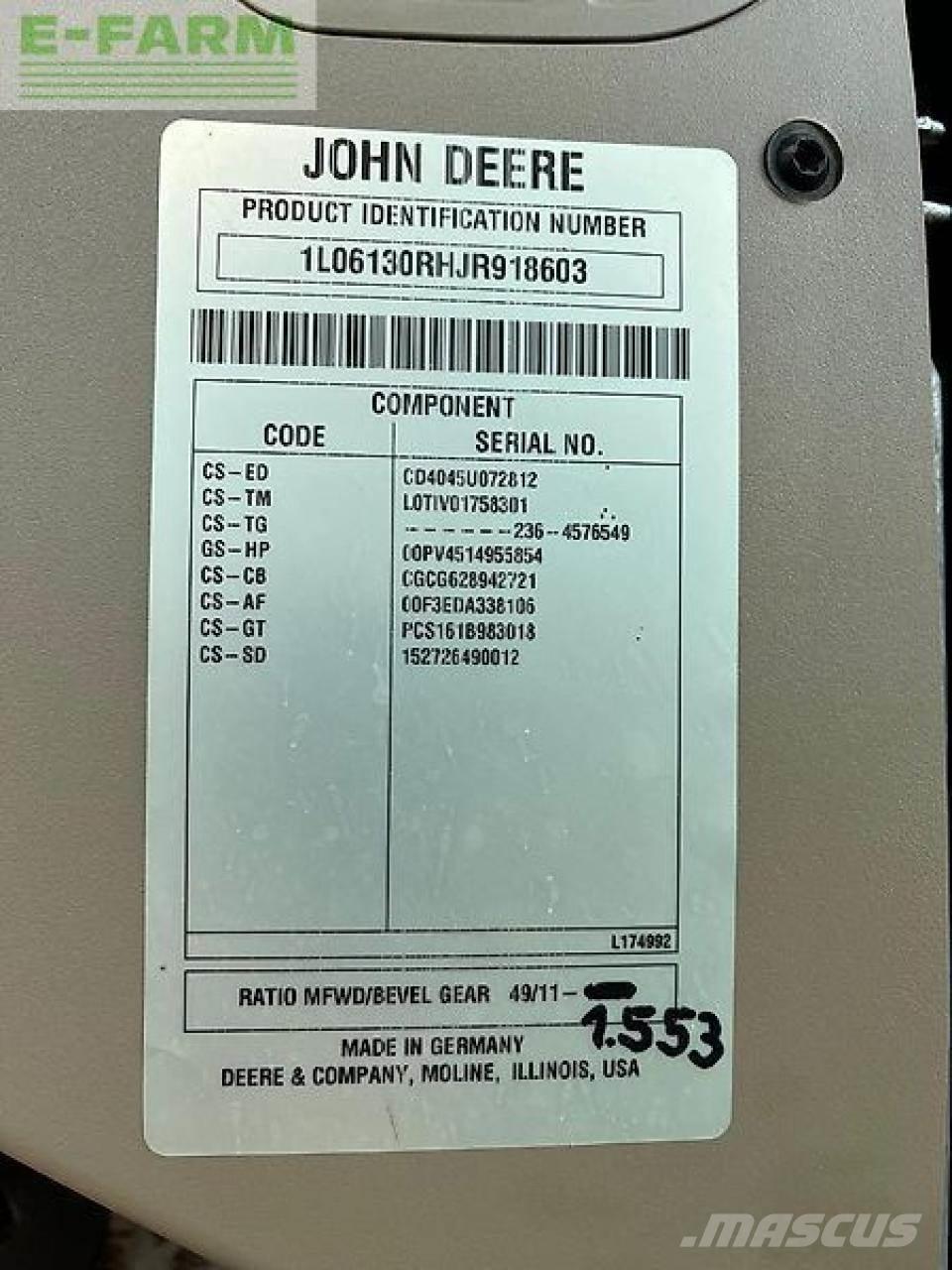 John Deere 6130r Tracteur