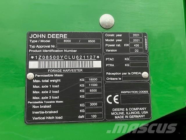 John Deere 8500i Ensileuse automotrice