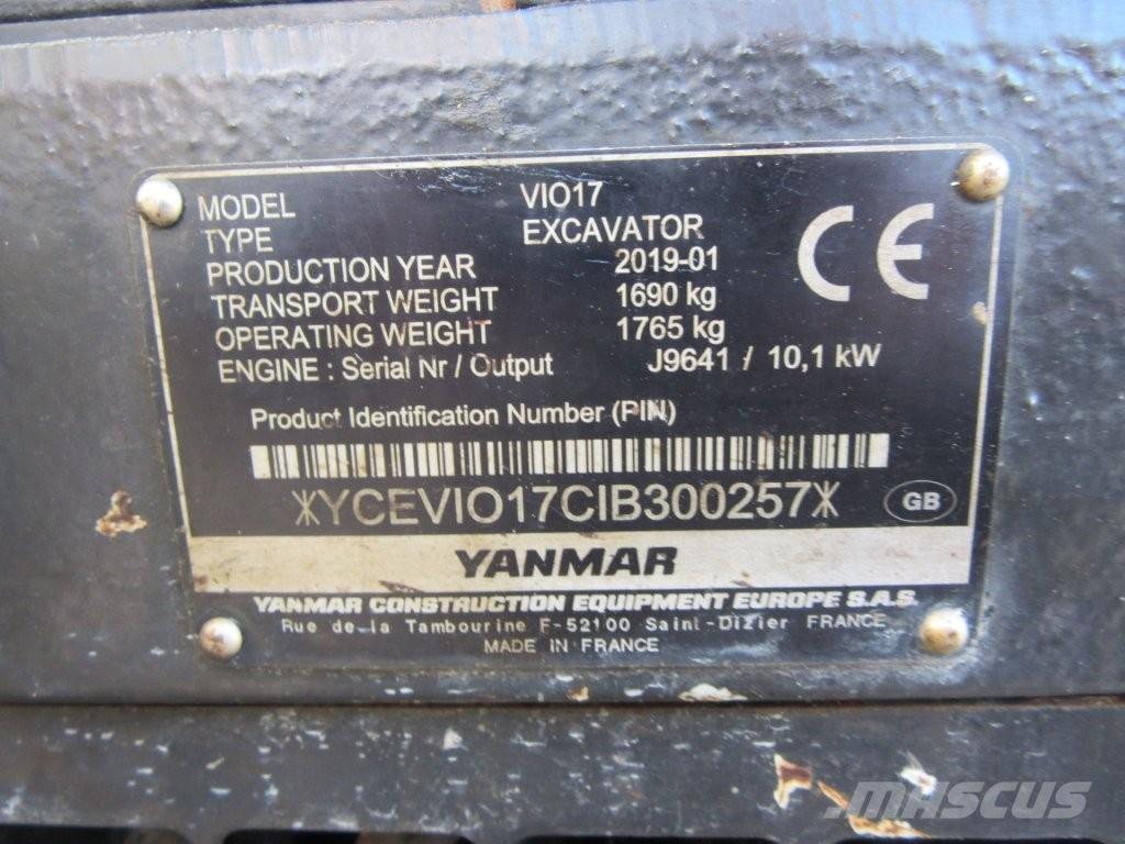 Yanmar ViO17 Pelle sur chenilles