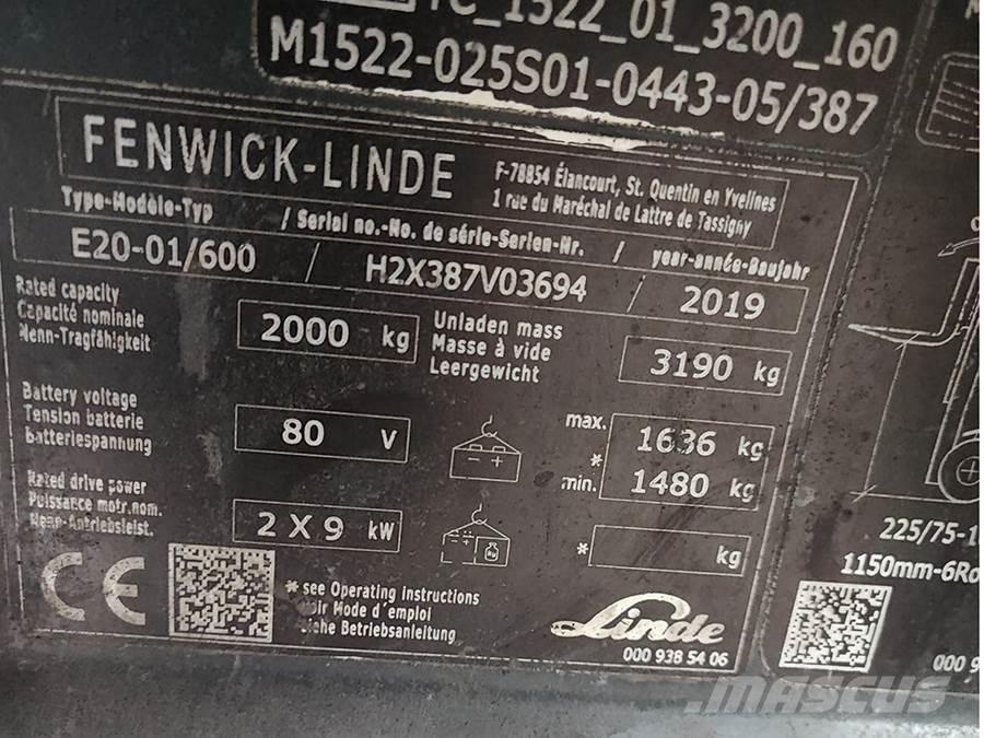 Linde E20-01/600 Chariots élévateurs électriques