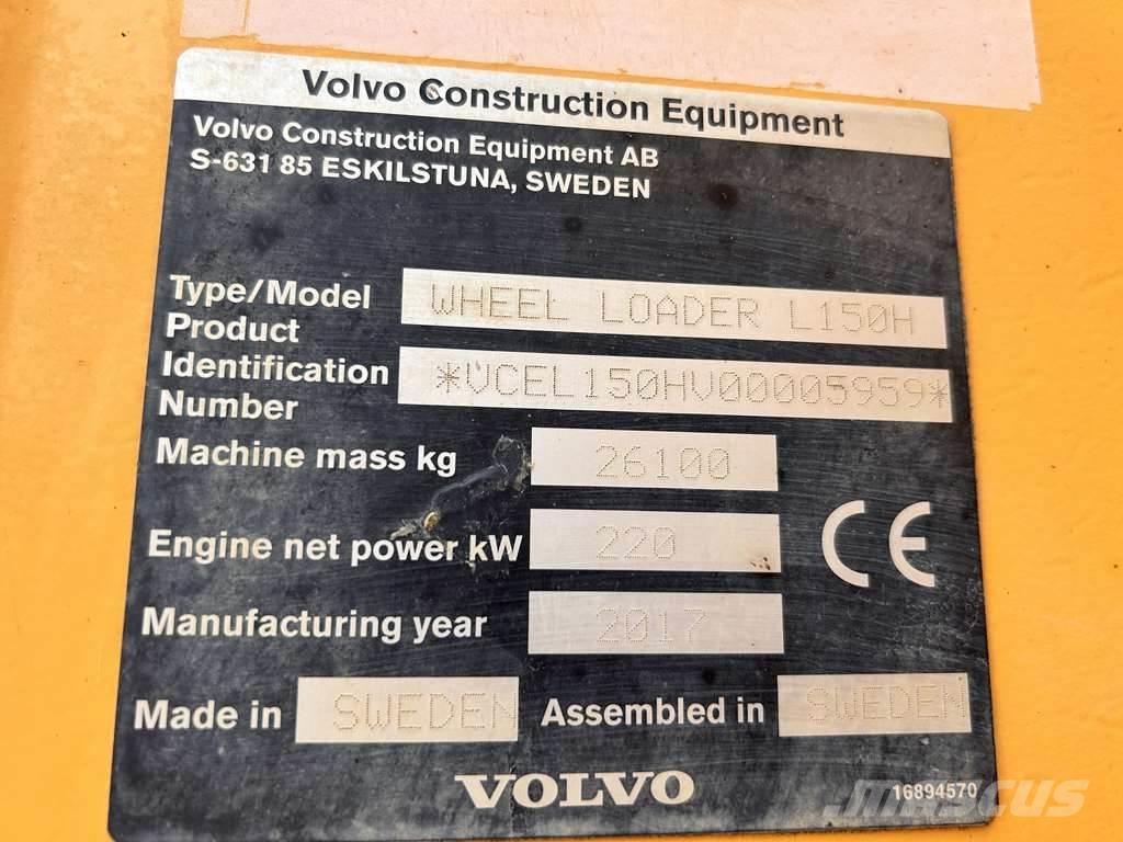 Volvo L150H Chargeuse sur pneus