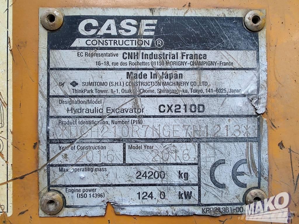 CASE CX 210 D Pelle sur chenilles