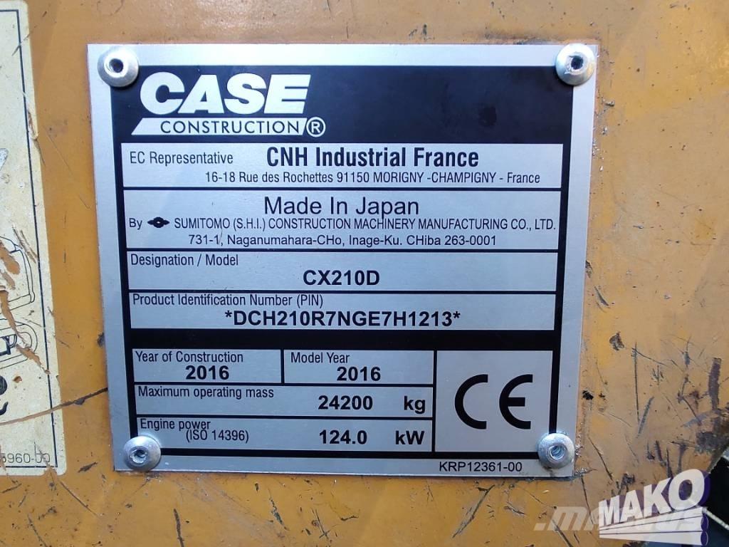 CASE CX 210 D Pelle sur chenilles