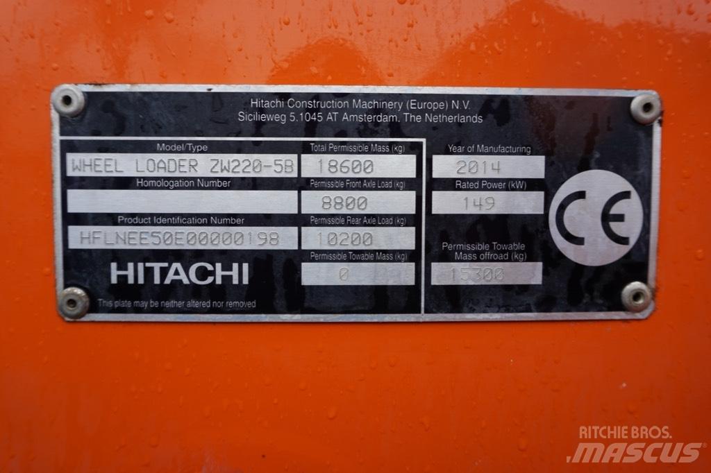 Hitachi ZW 220-5 B Chargeuse sur pneus