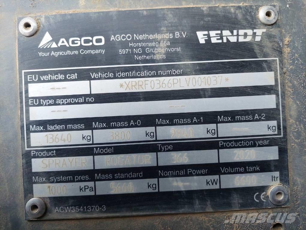 Fendt ROGATOR 366 Pulvérisateurs traînés