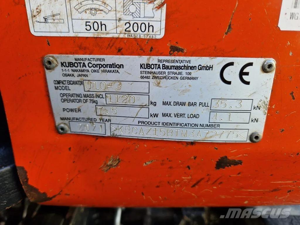 Kubota U10-3 Mini pelle < 7t