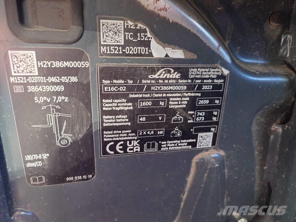 Linde E16C/386-02 Chariots élévateurs électriques