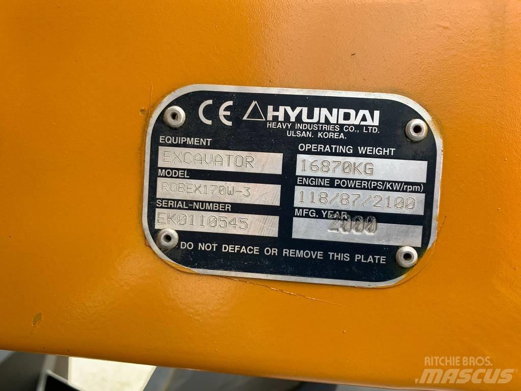 Hyundai ROBEX 170W-3 Pelle sur pneus