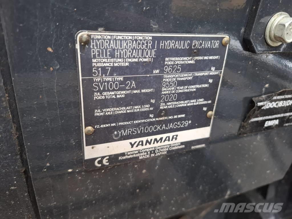 Yanmar SV 100-2A Mini pelle 7t-12t