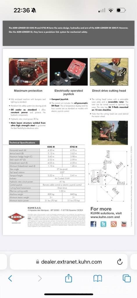 Kuhn E4745 M Autres équipements pour route et neige