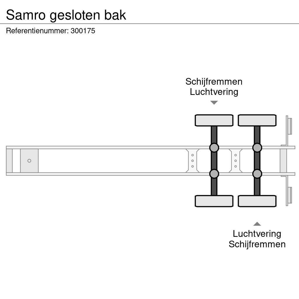 Samro gesloten bak Semi remorque fourgon