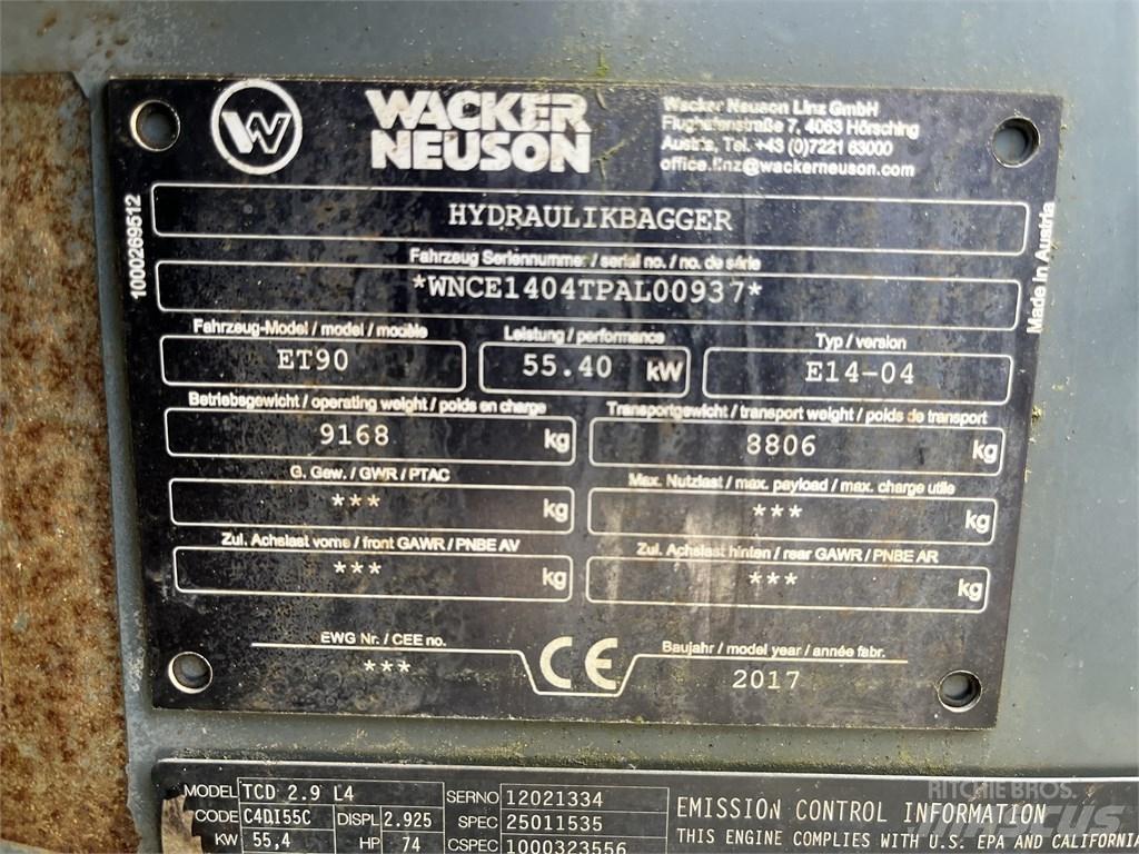 Wacker Neuson ET 90 Mini pelle 7t-12t