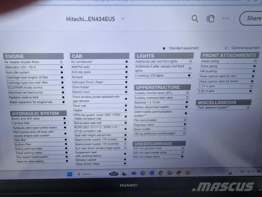 Hitachi ZX 33 U-6 Mini pelle < 7t