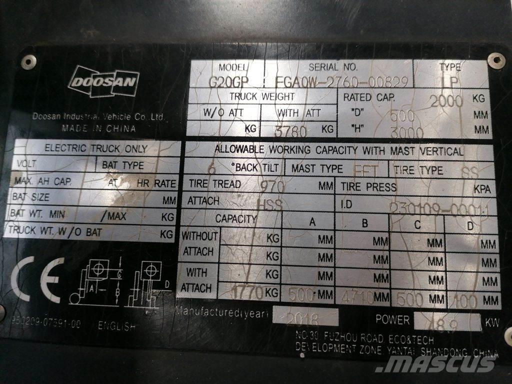 Doosan G20GP Chariots GPL