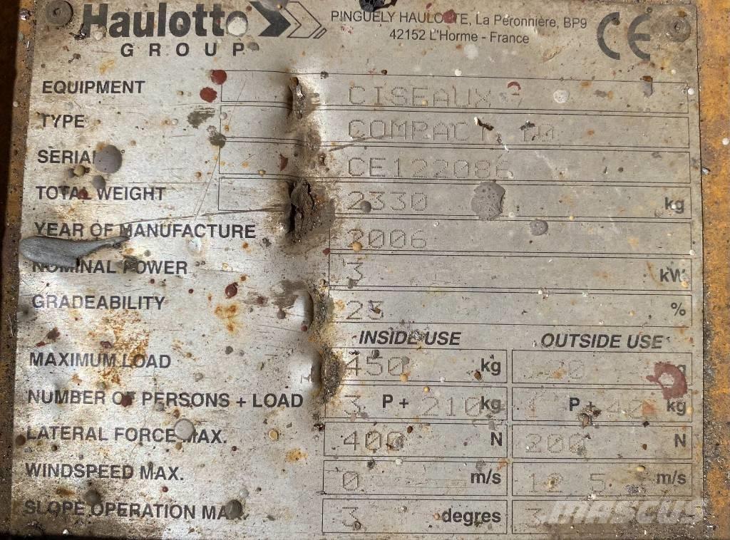 Haulotte Compact 10 Nacelle ciseaux