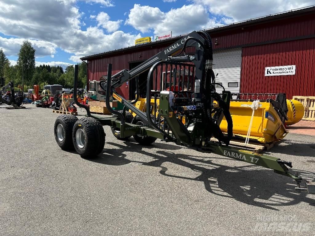 Farma T7 ja C 5.1D Remorque forestière avec grue