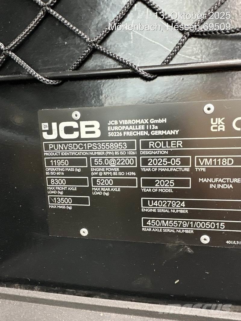 JCB VM118D Mini compacteur
