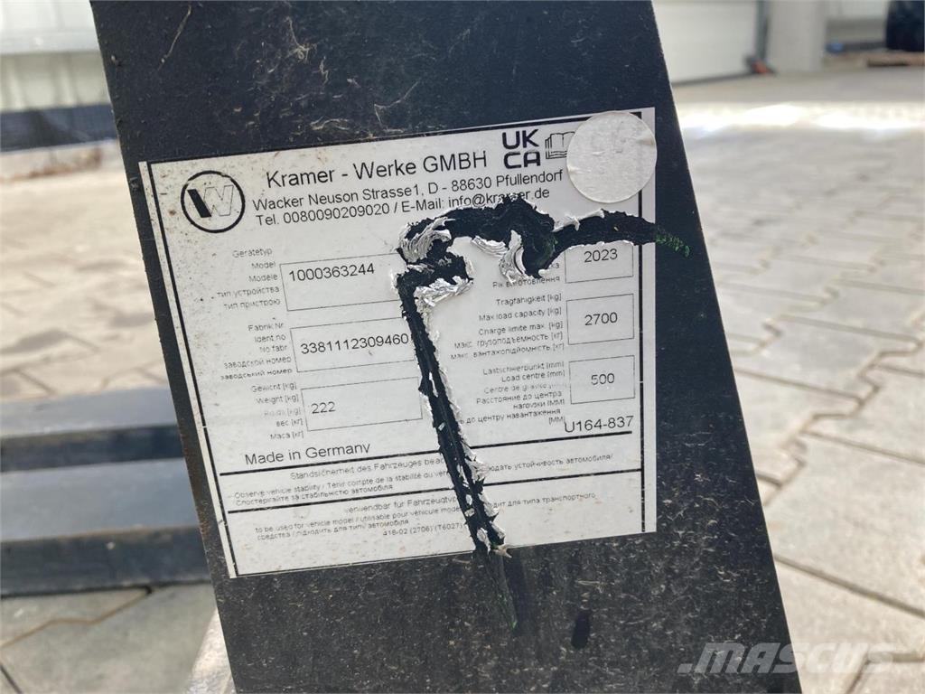 Kramer 1200 mm Accessoires chargeur frontal